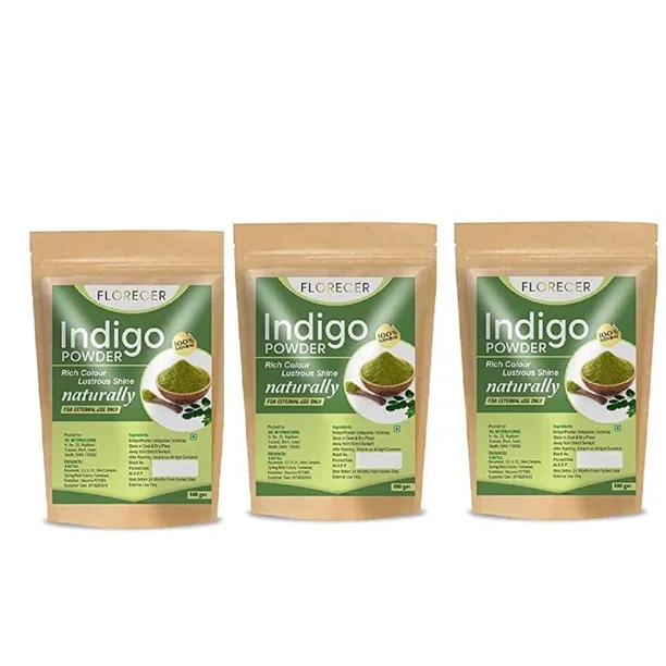 Polvo de índigo vegetal natural para teñir, negro, colorante, compatible con henna (300 g)