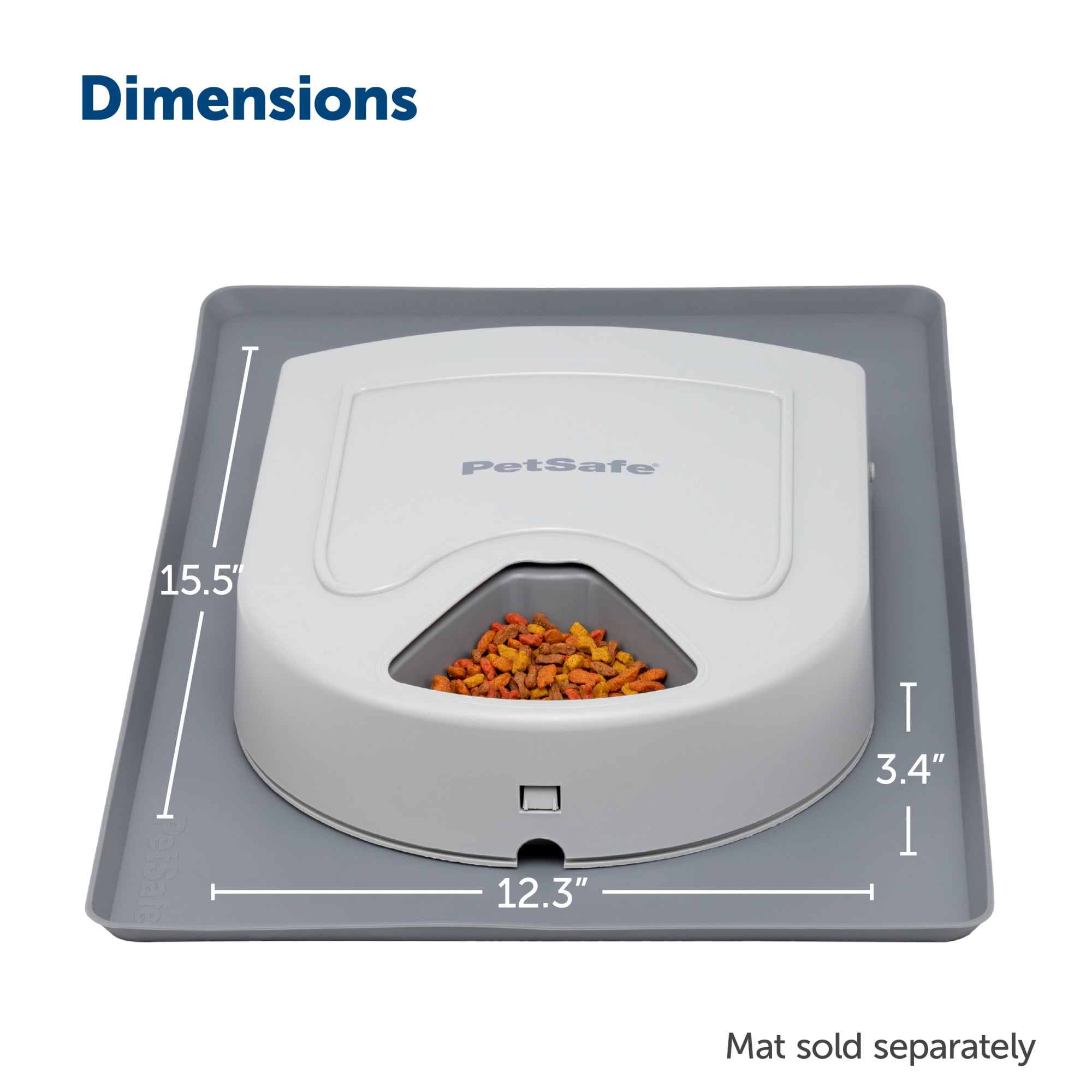PetSafe 5 Meal Programmable Pet Food Dispenser, Automatic Dog and Cat Feeder - Dry or Semi-Moist Pet Food, Timed Cat Feeder or Dog Feeder, Slow Feed Portion Control (5 Cup/40 Ounce Total Capacity)