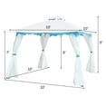 thumbnail image 5 of Topbuy 2 Tier 10'x10'Patio Steel Gazebo Outdoor Canopy Tent Steel Frame Shelter Awning W/Side Walls for Patio Yard Garden, 5 of 9