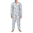 thumbnail image 3 of Naloa Dock Rudder Men’s Pajamas Set - Long Sleeve Button Down Sleep Shirt and Pajama Bottoms Sleepwear Set-XX-Large, 3 of 7