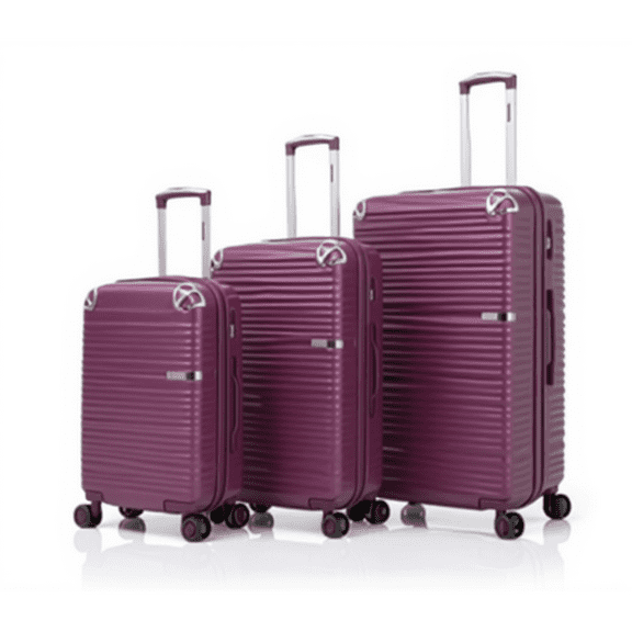 Expandable 3-Piece Hard-Shell ABS Luggage Set – 20″/26″/30″