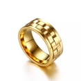 thumbnail image 6 of Gold/Silver Spinner Band Stainless Steel Men's Women's Engagement Ring Size 6-12, 6 of 9