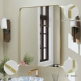 thumbnail image 2 of VIPLOOK Framed Wall Mounted Bathroom Vanity Mirror 32" * 24" - Brushed Gold, 2 of 10