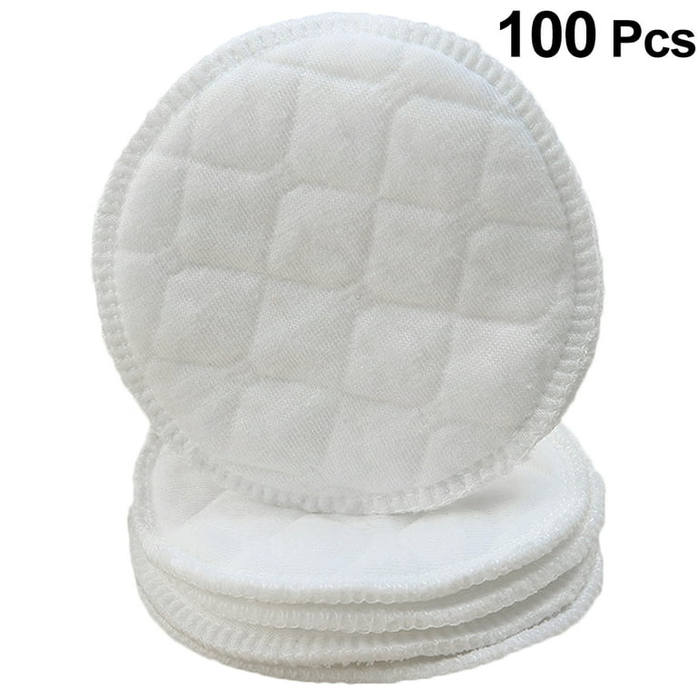 D-groee 48pcs Cotton Nursing Pads for Mom, 3-Layer Super Absorbent Nursing Pad Washable Reusable Breast Pads for Breastfeeding, White