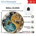 thumbnail image 3 of Decorative Clocks: Yin-Yang Bee Glass Wall Clock,  Bee Decor  Summer  Wall Clock  for Homes, Bars, Offices, Man Caves, Garages, And Living Rooms .Also Makes A Great Gift. Style 12×12inch(30×30cm), 3 of 8