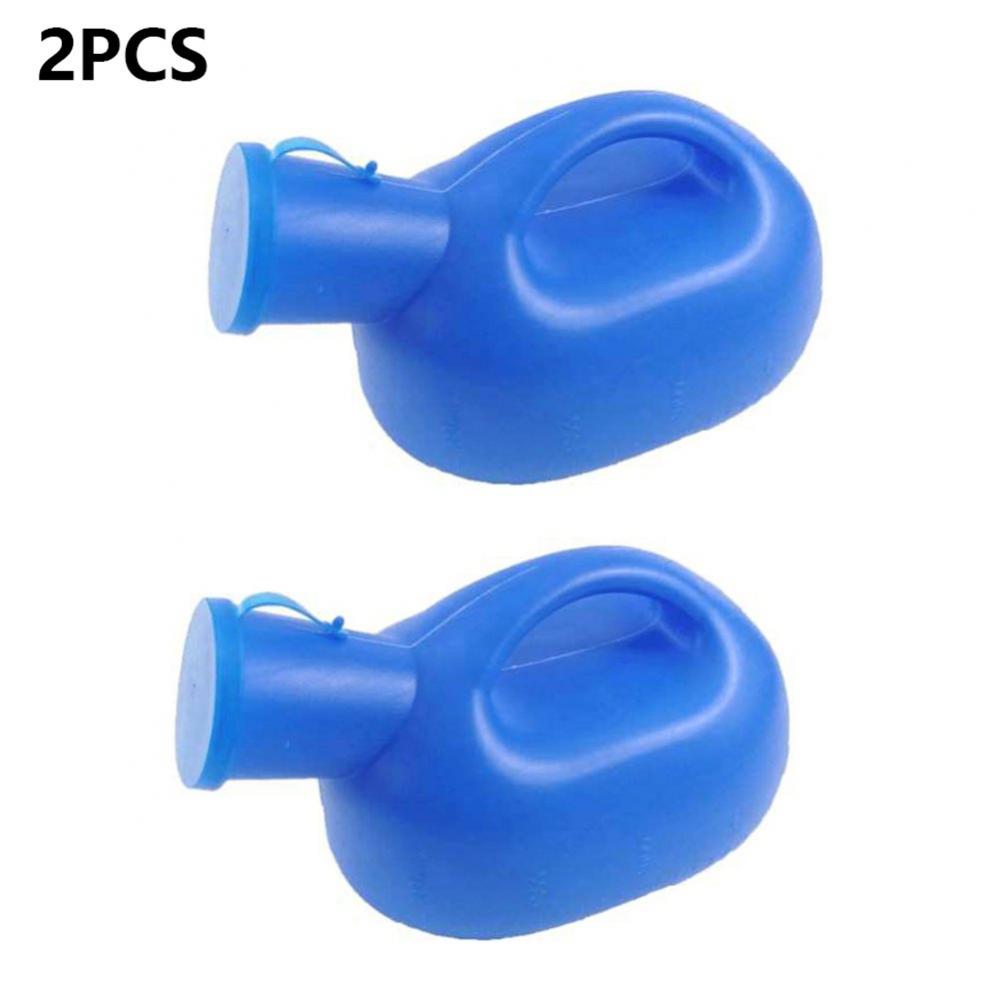 2pcs Male Urinal Portable Pee Bottle Toilet 2000 ML for Hospital Home