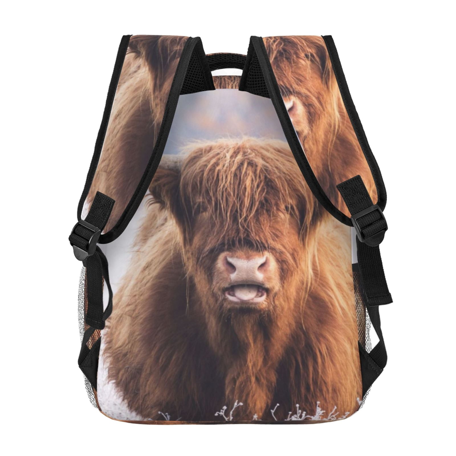 Horeoi Cow Print Eco-Friendly Lightweight Student Backpack for School Travel - Ergonomic Padded Laptop Compartment & Multi-Pocket Design