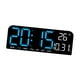 thumbnail image 4 of Reloj digital grande con LED y alarma fuerte para montaje en pared con fecha, semana y temperatura Azul, 4 of 9
