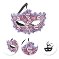 thumbnail image 3 of Unique Bargains 1 Pc Pointed Head Dragon-Design Half Face Party Mask for Masquerade Party Purple, 3 of 5