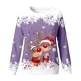 thumbnail image 4 of Girls' Cartoon Deer Head Crew Neck Long Sleeve Sweatshirt (2Y 14Y) Crop Hoodie 2-3 Years, 4 of 4