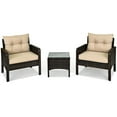 thumbnail image 1 of Patiojoy Ensemble de Conversation d'Extérieur en Rotin Osier pour Patio 3 Pcs, 1 of 6