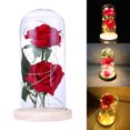 thumbnail image 4 of CAROOTU LED Rose Flower Decor Battery Powered String Light Desk Lamp Romantic Valentine's Day Gift, 4 of 7
