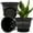 Silver, variant on QCQHDU Plant Pots, 3 Packs 10 inch Planters with Drainage Hole Saucer, Plastic Flower Pots for Indoor Plants Retro Decorative for Outdoor Garden Container Sets(Gold-10 inch)