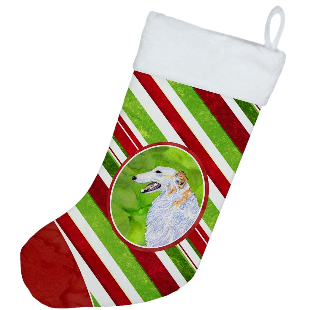 Carolines Treasures SS4544-CS Borzoi Winter Snowflakes Christmas Stocking SS4544 Large multicolor