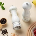 thumbnail image 4 of Salt & Pepper Grinder Set, Imitation Marble Refillable Mills, Easy-to-Use Manual Spice Grinders for Peppercorns 2Pcs, 4 of 7