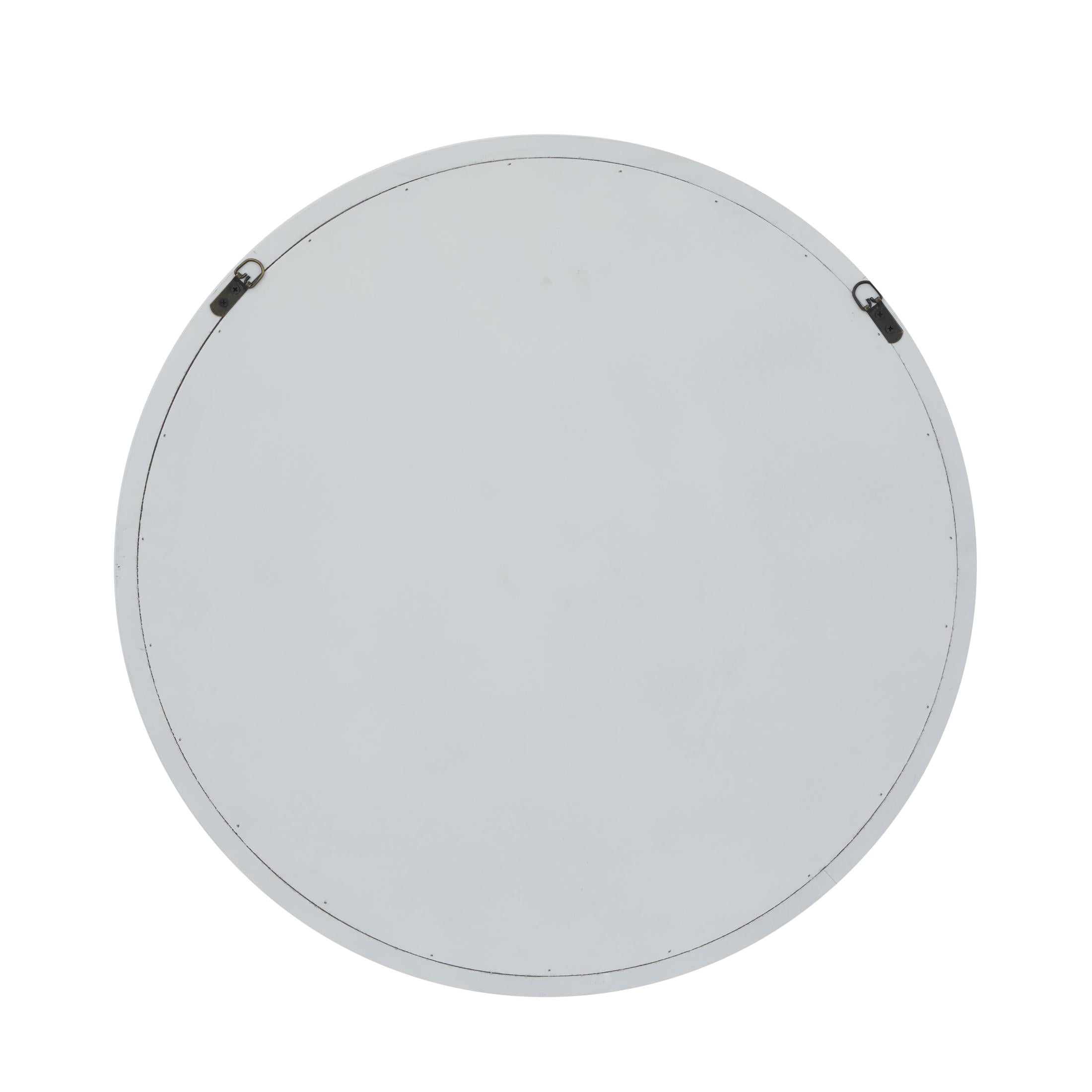 DecMode 30" x 30" White Wall Mirror with Thin Frame