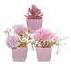 thumbnail image 3 of 3 piezas de flores falsas en macetas para decoración de mesa, adornos de plantas en macetas rosas falsas Estilo A, 3 of 9