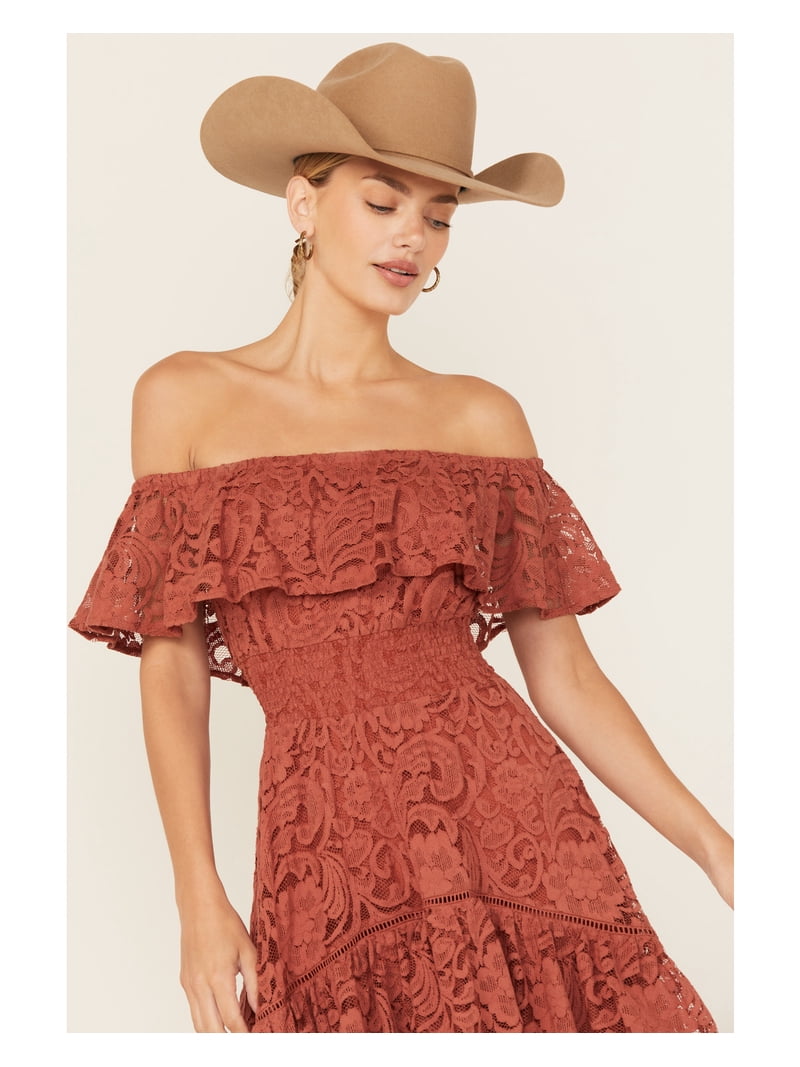 Shyanne Women's Lace Off The Shoulder High-Low Dress - SWFA24D3-MV X- US