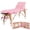 Pink, variant on Yaheetech Adjustable Massage Bed 3 Sections Folding Massage Couch Portable Salon Bed Spa Table, Black