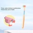 thumbnail image 4 of Ounissouiy Cepillo de dientes sensorial de plástico con mango antideslizante en forma de U Protección de dientes segura y flexible Juegos de accesorios de baño A22 amarillo pajizo, 4 of 6
