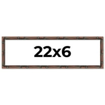 22x6 Frame Brown Bamboo with Dark Coffee/Walnut Finish | Solid Wood Picture Frame Width 0.75 Inches