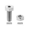 thumbnail image 3 of Unique Bargains M8x20mm Hexagon Fasteners Hollow Screw Bolts with Nuts 2 Pack, 3 of 5