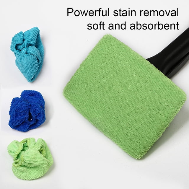 stanreset 1/2/3/5 5 Pieces Car Window Clean Brush Replacement Pad Windshield Cleaning Tool Interior Auto Glass Remover Wash Cloth Dark blue 1 Pc