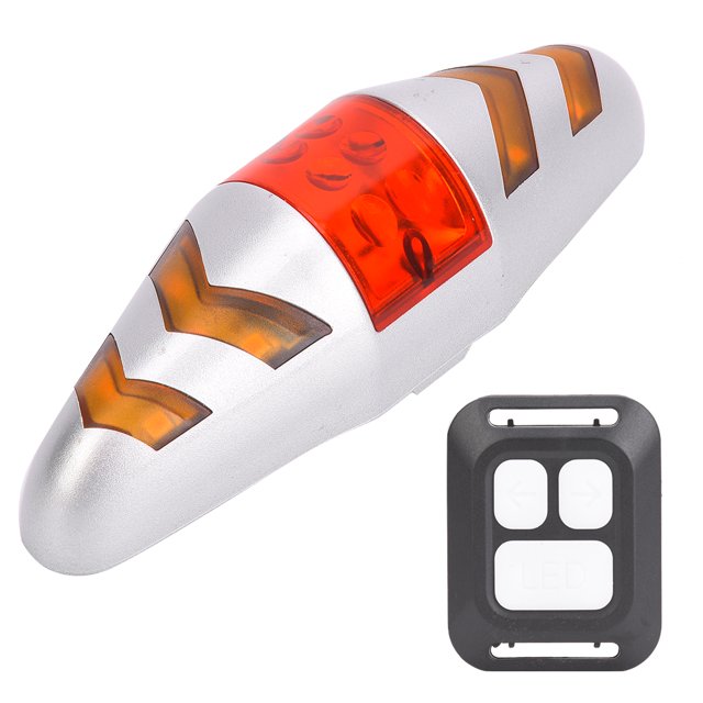 Bike Turn Signal Light, Wireless Remote Control Dual-Use Design Bicycle Taillight For Mountain Bike For Bicycle Led Taillight Bicycles Silver