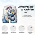 thumbnail image 6 of Picia Watercolor Snake pattern Mens Swim Trunks with Compression Liner Stretch Beach Shorts Quick Dry with Zipper Pockets No-Chafing Board Shorts-XX-Large, 6 of 9