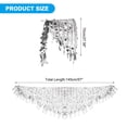 thumbnail image 2 of Uxcell Women's Belly Dance Hip Scarf with Sequins Triangle Wrap Skirts Waist Chain for Party Costume Performance Silver Tone, 2 of 7