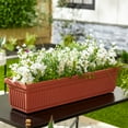 thumbnail image 5 of HC Companies 30 Inch Fluted Venetian Flower Window Box, Clay (2 Pack), 5 of 10