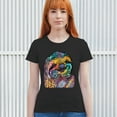 thumbnail image 3 of Tee Hunt Dean Russo Cute Lazy Sloth T-Shirt Funny Wild Life Colorful Women's T-Shirt Tee, Black, X-Large, 3 of 5