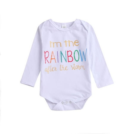 

Yohome Toddler Baby Long Sleeved Letter Print Romper Newborn Jumpsuit Clothes