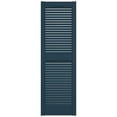 thumbnail image 4 of Ekena Millwork 14 1/2"W x 80"H Mid-America Vinyl, Standard Size Cathedral Top Center Mullion, Open Louver Shutter, w/Installation Shutter-Lok's & Matching Screws (Per Pair), 036 - Classic Blue, 4 of 14