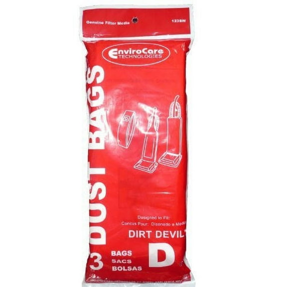 45 Royal Dirt Devil Type D Vacuum Bags, Featherlite, Lite Plus, Extra, Classic,