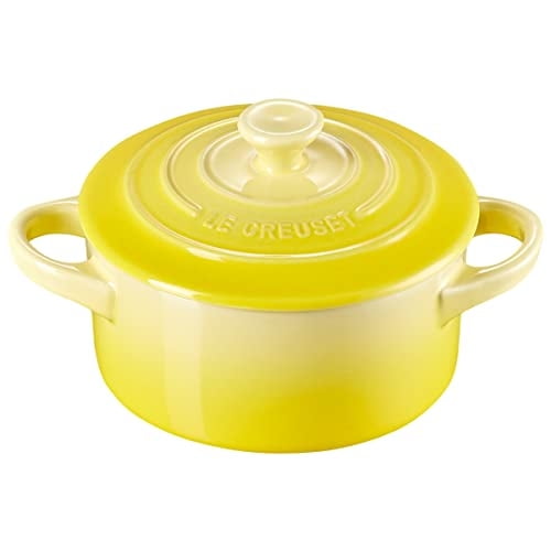 Le Creuset Stoneware Mini Cocotte Redondo, 8 oz., Soleil Le Creuset Le Creuset