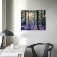 thumbnail image 4 of EastSmooth  Framed Large Purple Canvas Wall Art Mild Sunshine Lavender Flowers Forest Landscape Tree Wall Art Picture Prints Ready to Hang for Home Office Living Room Bedroom Decoration, 4 of 5