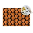 thumbnail image 4 of XMXY Woven Placemats Set of 6 PCS, Basketball Sports Orange Balls Table Mats Washable Heat Resistant Placemats, 4 of 6