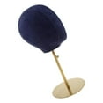 thumbnail image 1 of facefd Suede Cork Mannequin Head Hat Rack Cap Wig Holder Display Stand Dark Blue, 1 of 9