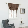 thumbnail image 3 of Innerwin Half Window Curtains Solid Color Kitchen Valance Rod Pocket Soft Short Blackout Curtain Ruched Waterproof Panels Darkening Thermal Insulated Coffee 39.37 x 47.24", 3 of 9