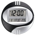 thumbnail image 1 of Temperature Display Digital Wall Electronic Clock LCD Moderne Calendar LED Bracket Watch Mute Of Home Office Decoration Black, 1 of 6
