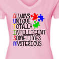 thumbnail image 4 of Inktastic Autism Awareness Acronym Women's V-Neck T-Shirt, 4 of 5
