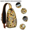 thumbnail image 2 of Sunflower Print Sling Backpack with Romantic Floral Pattern, Lightweight Durable Crossbody Daypack, Adjustable Strap, Multiple Compartments for Daily Use and Outdoor Activities, 2 of 6