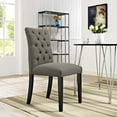 thumbnail image 4 of Modway Duchess 21.5" Button Tufted Polyester Fabric Dining Chair in Granite Gray, 4 of 6