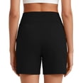 thumbnail image 5 of cfhntfmh Women's Bermuda Shorts Elastic Waist Above Knee Length Shorts Lounge Baggy Athletic Summer Shorts with Pocket, 5 of 7