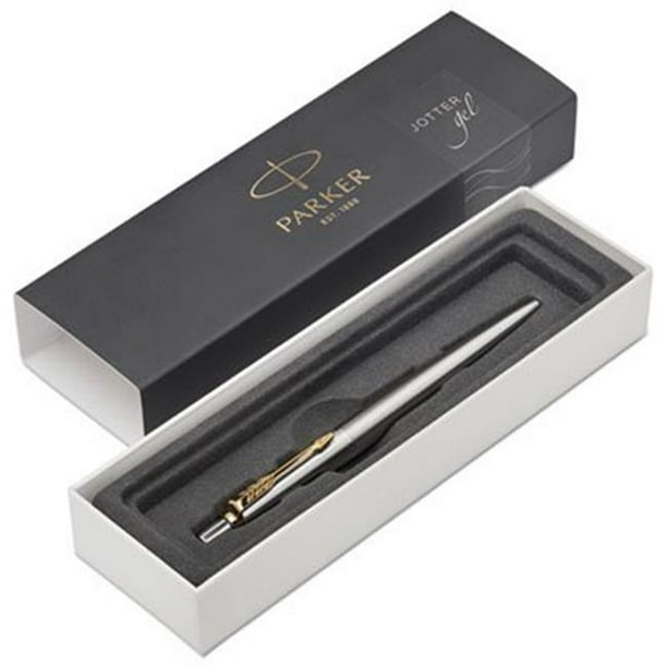 Parker 2020647 0.7 mm Jotter Gel Pen with Gift Box Medium, Black with