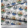 thumbnail image 3 of Soimoi Polyester Crepe Fabric Frame,Jug & Flower Pot Patchwork Print Sewing Fabric Yard 52 Inch Wide, 3 of 3