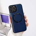thumbnail image 1 of TECH CIRCLE for iPhone 13 Pro Max PU Leather Case Compatible with Magsafe, Slim Luxury Non-Slip Grip Rugged Bumper Shockproof Full Body Protective Cover Phone Cases for iPhone 13 Pro Max 6.7",Navyblue, 1 of 7