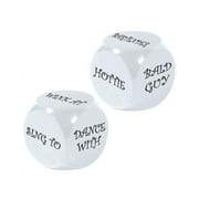 Beistle Decision Dice Game for Bachelorette Party Fun Game, 1.25, White/Black 66684