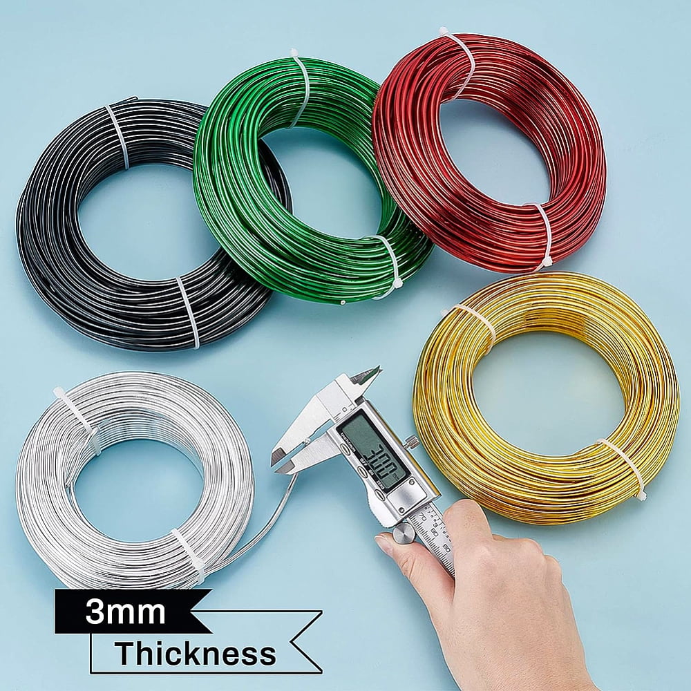82 Feet 9 Gauge Aluminum Wire Bendable Jewelry Craft Wire Bonsai Trees Floral Arts Crafts Making Black